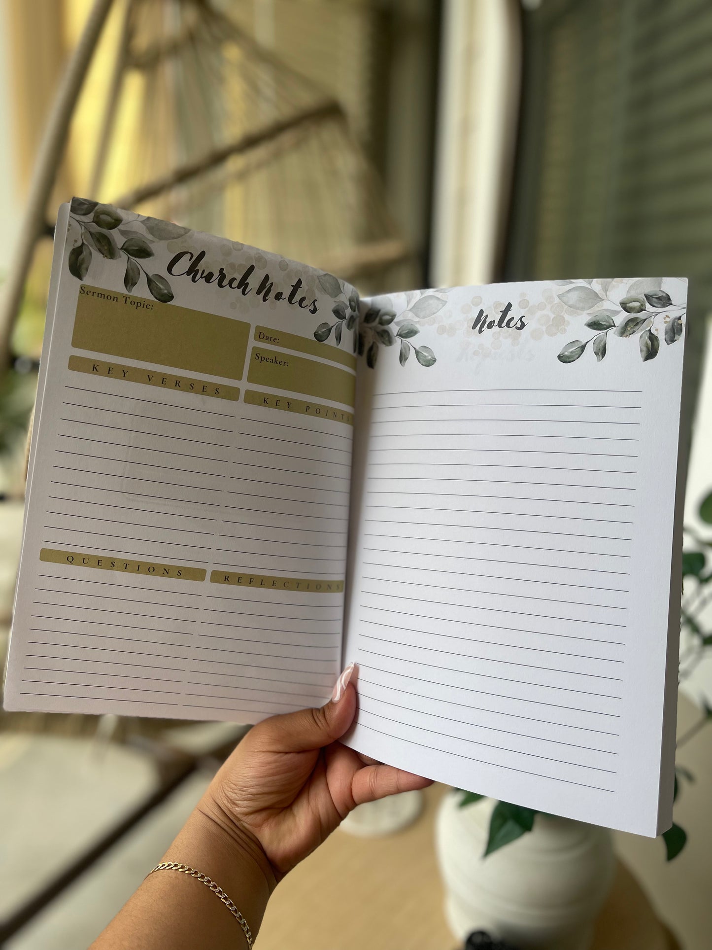 Church Notes Notebook: Church Sermon Notes for Women and Bible Journal for Women | Sermon Notes | Church Notebook for Note Taking Paperback